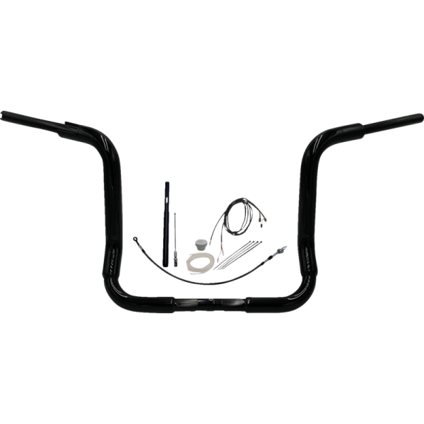 (image for) FAT BAGGERS INC Fat Baggers Round Top EZ Install Handlebar 14" Gloss Black