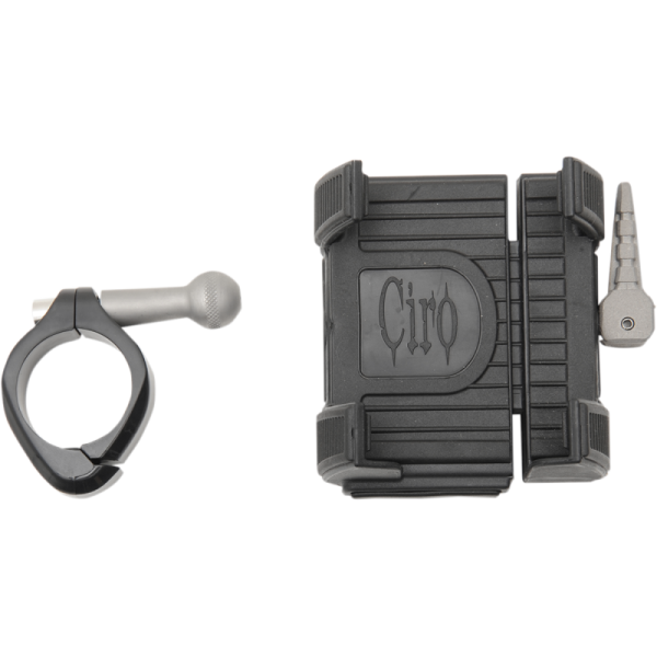 (image for) CIRO LLC Smartphone Holder without Charger - Black 1 1/4" Handlebar Mount