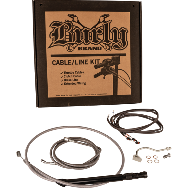 (image for) Burly Brand Ape Hanger Install Kit - Stainless Steel