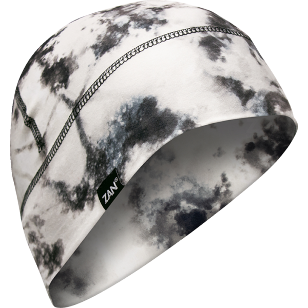 (image for) Zan Headgear SportFlex Beanie - Black & white tie dye