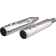(image for) Khrome Werks 4.50" HP PLUS Slip-On Mufflers - Chrome w/ chrome Race tip billet end caps