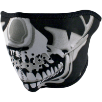 (image for) Neoprene Half Mask - Chrome skull