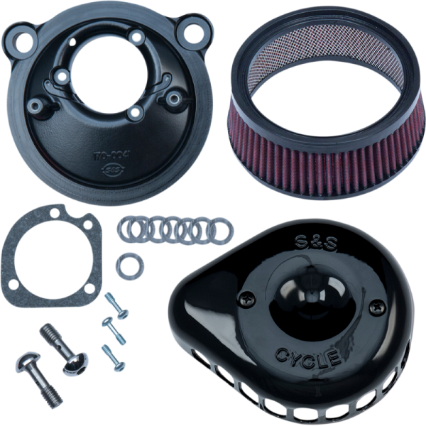 (image for) S&S CYCLE Mini Teardrop Stealth Air Cleaner Kit - Gloss Black