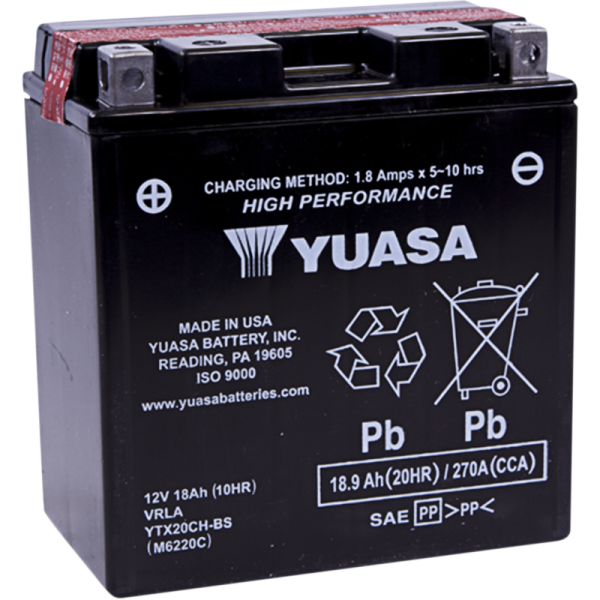 (image for) Yuasa High-Performance AGM Battery YTX20CH-BS