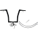 (image for) Flat Top Handlebar Kit - 16" Rise - Gloss Black