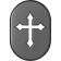(image for) Left Rear Antenna Cover - Black w/ cross