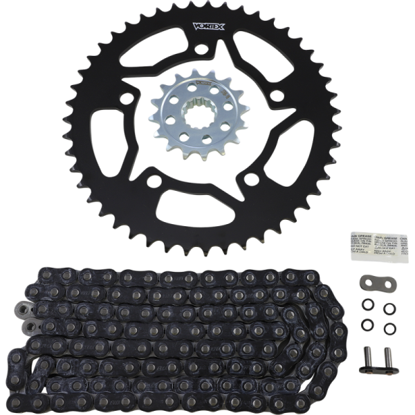 (image for) Vortex HFRS Steel Chain Kit (Black) for BMW S1000RR 20-23