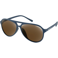 (image for) Maverick Sunglasses - Matte navy/brown HD w/ silver mirror lens