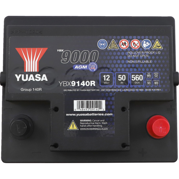 (image for) Yuasa YBX9000 AGM Battery YBXM79L1560MUL