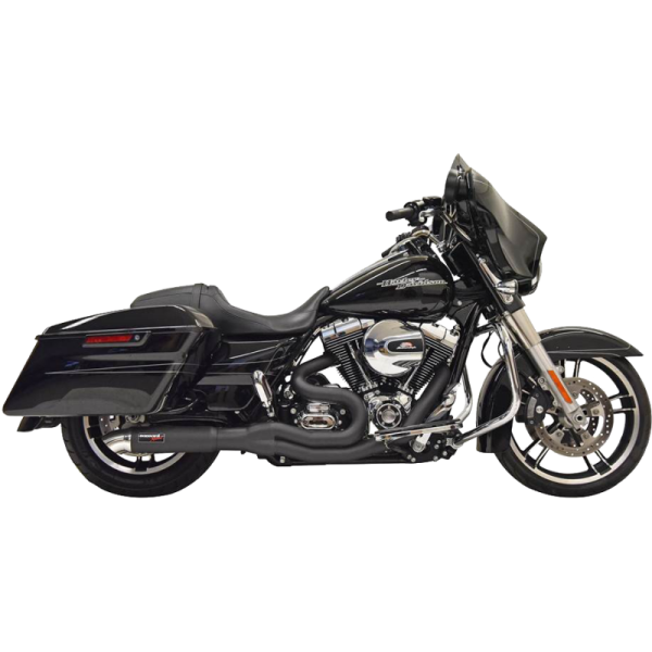 (image for) BASSANI XHAUST Road Rage II 2-Into-1 with Hot Rod Turnout Muffler (Black)