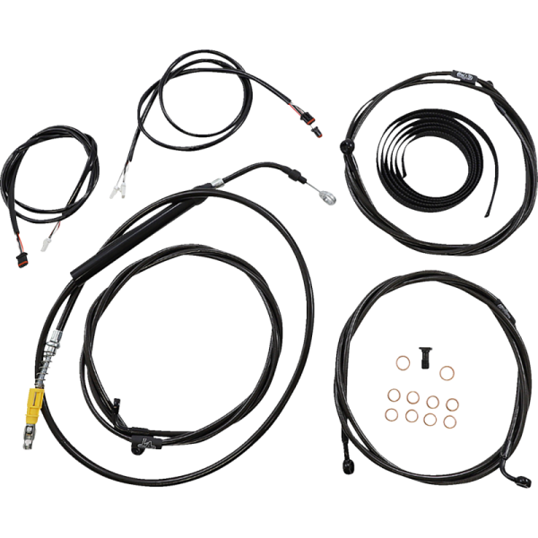 (image for) LA Choppers Black Vinyl Plug-and-Play Cable Kit (8-10in Bars)