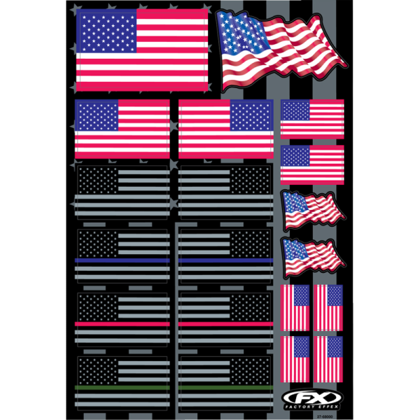 (image for) FACTORY EFFEX U.S.A. Sponsor Sticker Kit