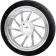 (image for) Hurricane Precision-Cast 3D Rear Wheel With Tire - Chrome (Left)