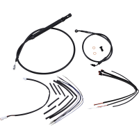 (image for) Burly Brand Black Handlebar Cable/Line Install Kit, For 16" Ape hanger bar