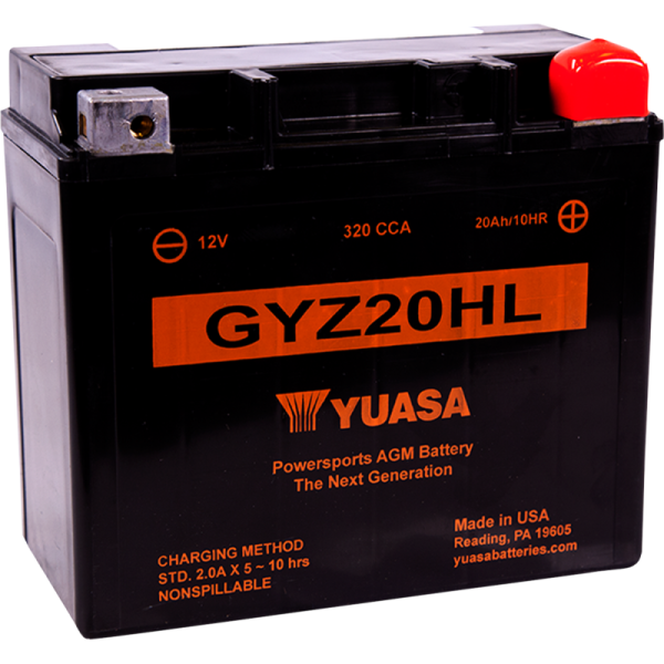 (image for) Yuasa GYZ Factory-Activated AGM Battery GYZ20HL