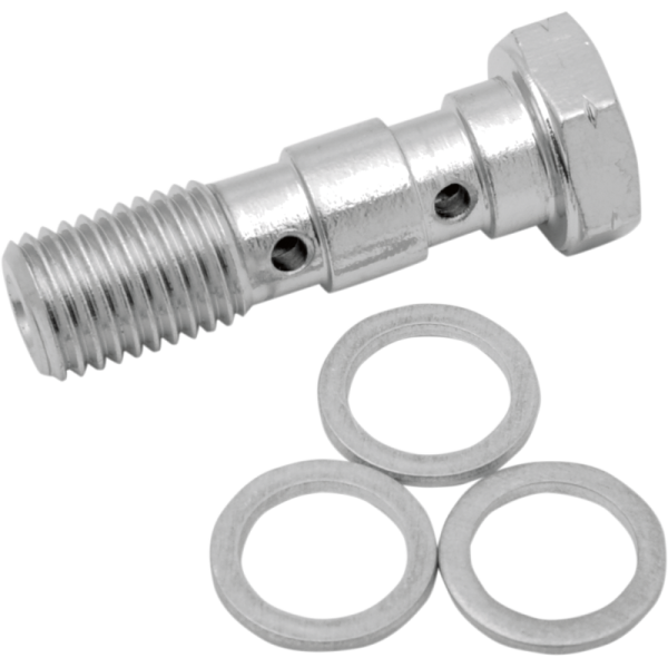 (image for) Drag Specialties Chrome Double Banjo Bolt 10 mm x 1.25