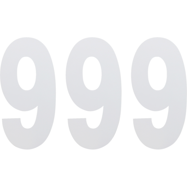 (image for) FACTORY EFFEX Standard Numbers - 6" White - No. 9