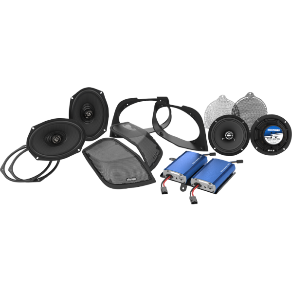 Hogtunes Retro Cut-In Speaker Lid Kit with Speakers and Amplifiers