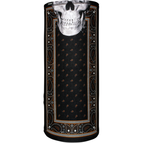 (image for) Zan Headgear SportFlex Motley Tube - Black/orange classic bandanna