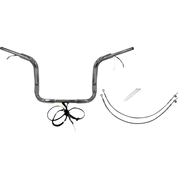 (image for) FAT BAGGERS INC Fat Baggers Round Top EZ Install Handlebar 12" Chrome