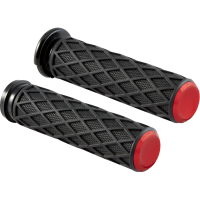 (image for) Arlen Ness Diamond Grips - Red Anodized