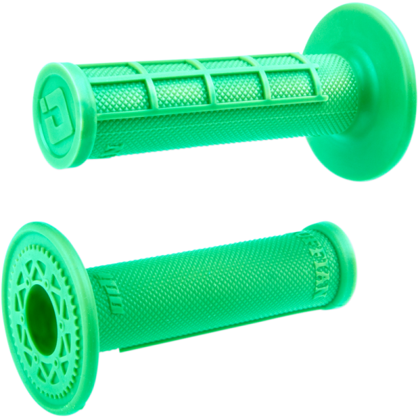 (image for) ODI Ruffian MX Single-Ply Grips - Half-Waffle - Fluorescent Green