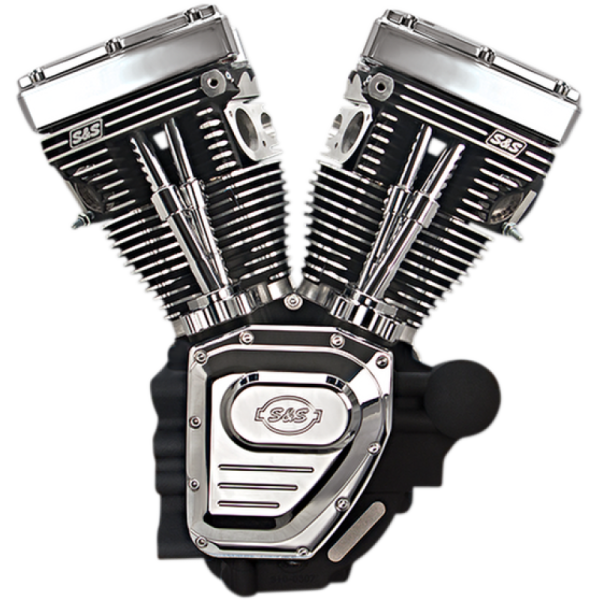(image for) S&S CYCLE T124LC Engine, Wrinkle Black/Chrome