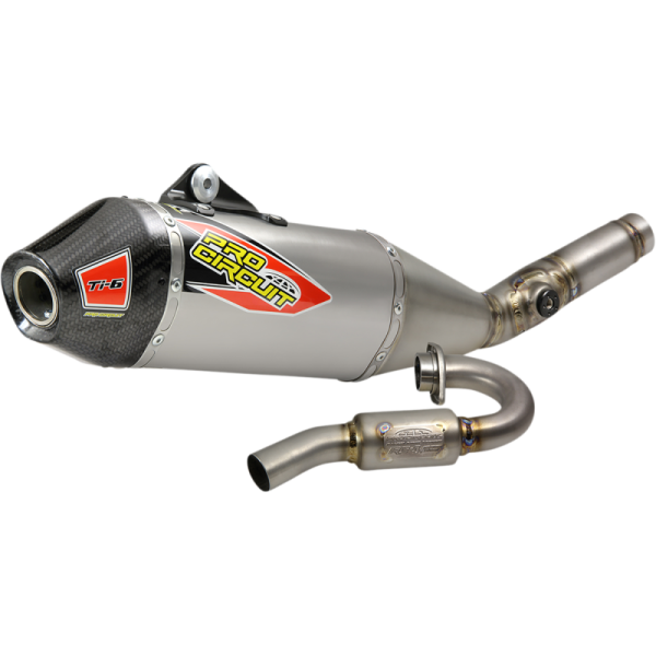 (image for) Pro Circuit Ti-6 Titanium Exhaust System w/ Carbon End Cap for Kawasaki KX250 (2021-2024)