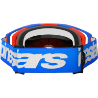 (image for) Alpinestars Vision 8 Goggle, Wordmark Blue/Orange with Mirror Red Lens