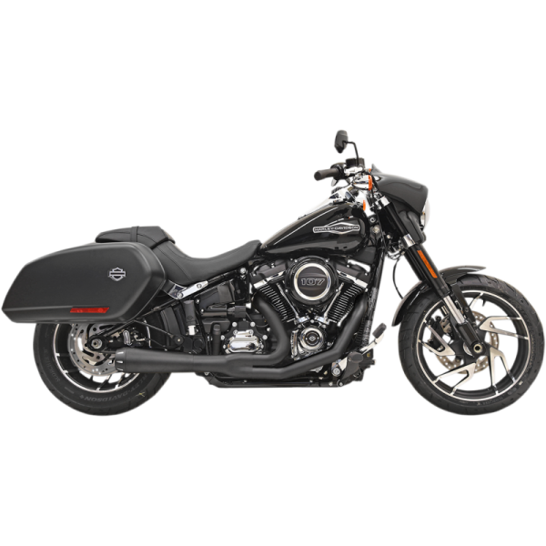 (image for) BASSANI XHAUST Road Rage 2-Into-1 System (Black, Short)