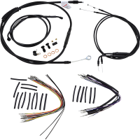 (image for) Burly Brand Black Handlebar Cable/Line Install Kit, For 14" Ape hanger bar