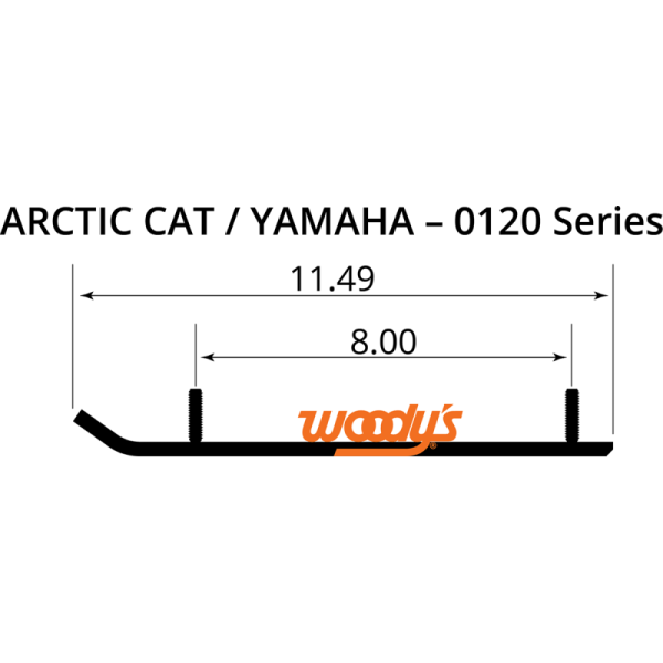 (image for) WOODYS Woody's Standard Mini Sled Runner for Arctic Cat ZR120 00-01
