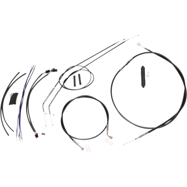 (image for) MAGNUM XR Stainless DOT Kit - Black w/ Chrome Fittings 10"-12"