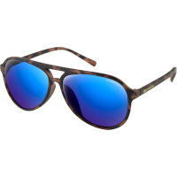 (image for) Maverick Sunglasses - Matte brown tortoise/brown HD w/ blue mirror lens