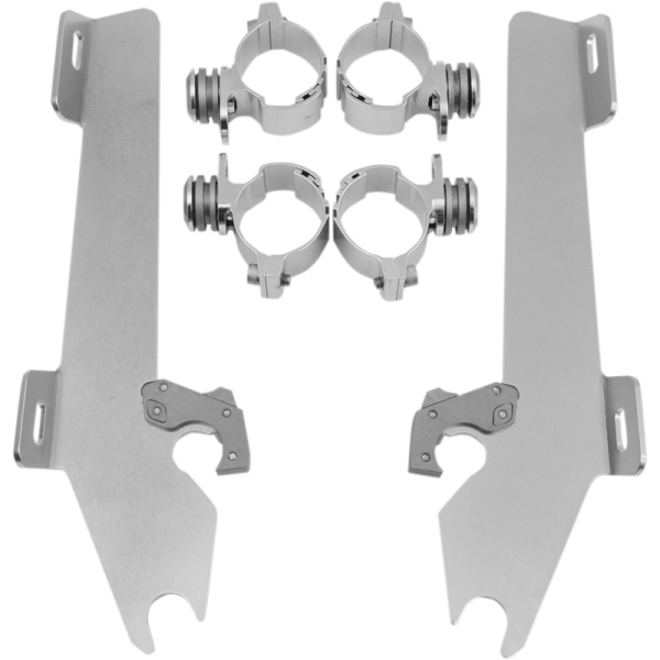 (image for) Trigger-Lock Mount Kit Polished for Honda VTX1300R/S 03-09 w/ covered forks