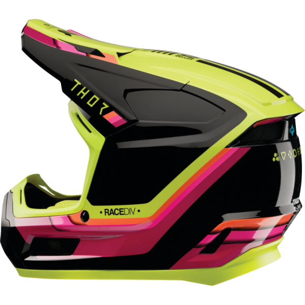 (image for) Thor Youth Fleet Helmet - Defy Black/Acid - Size S