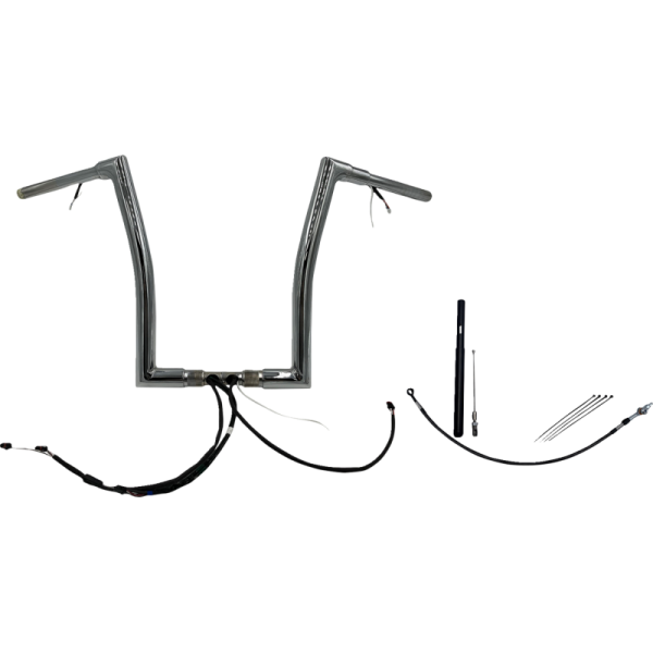 (image for) Fat Baggers Flat Top EZ Install Handlebar 16" Chrome