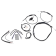 (image for) Burly Brand Black Vinyl Handlebar Cable and Brake Line Kit for Jail Bars, For 12" Jail bars