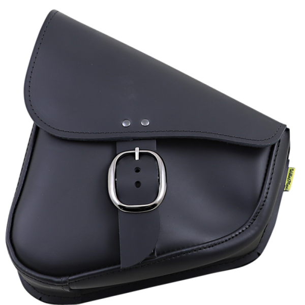 (image for) WILLIE & MAX LUGGAGE Black Swingarm Bag with Brass Buckle