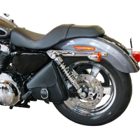 (image for) Black Swingarm Bag with Chrome Buckle