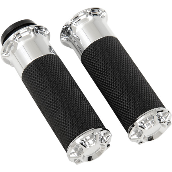 (image for) Fusion Beveled Grips - Chrome - 24 FLHTK/FLTRK/FLHRXS