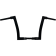 (image for) Fat Baggers 1 1/2" Flat Top EZ Install Handlebars - Gloss Black - 12" End Rise
