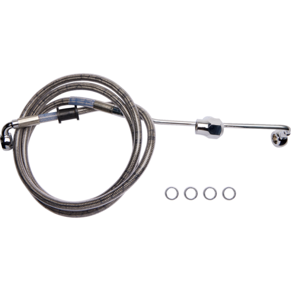 (image for) Drag Specialties Clear-Coated Rear Brake Line Kit 1741-6338