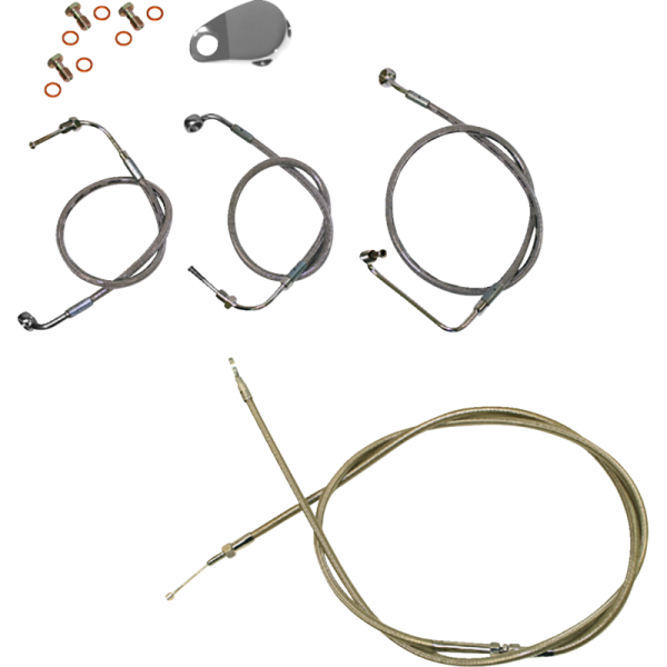 (image for) LA Choppers Stainless Braided Standard Kit