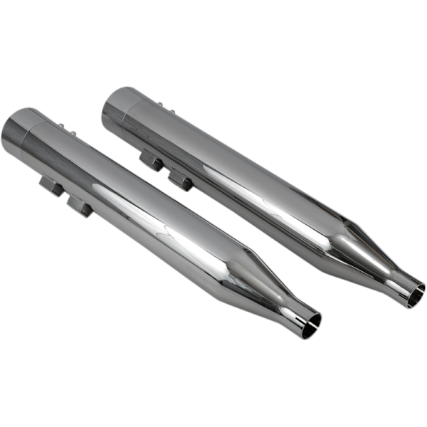 (image for) 4" DNT Straight Can Mufflers - Chrome/Chrome End