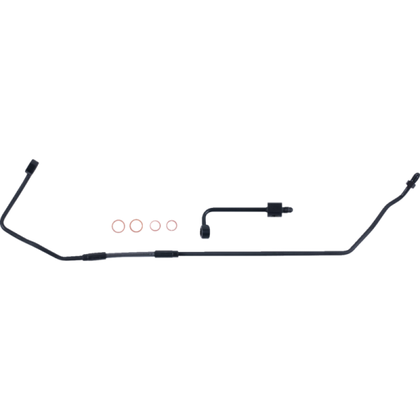 (image for) MAGNUM Braided DOT Rear Brake Line Upper Kit - Black Pearl