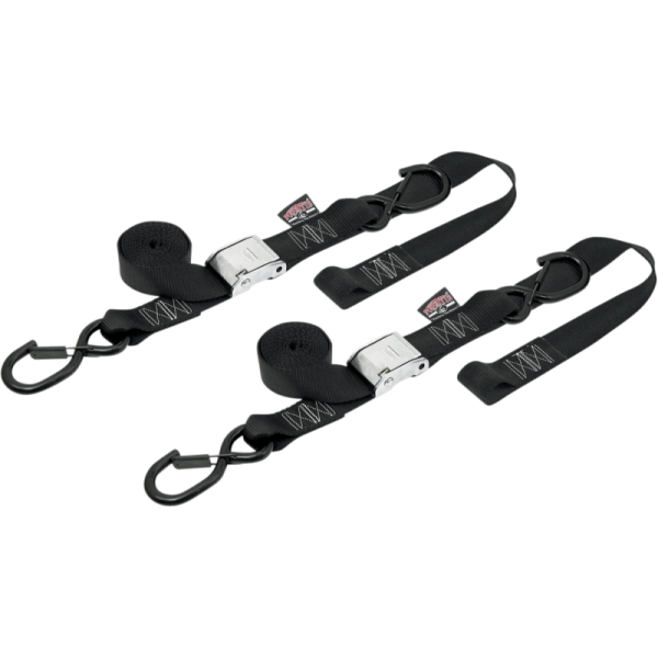 (image for) Powertye Mfg. Cam-Buckle Tie-Downs, Black/black