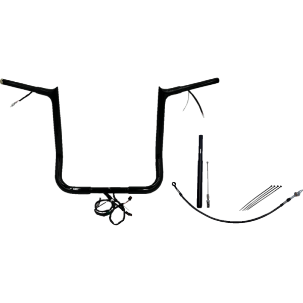(image for) EZ Install Gloss Black 16" Pointed Top Handlebar Kit