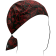 (image for) Flydanna Headwrap - Red & black roses
