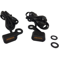 (image for) LED Handlebar Marker Lights Black/Amber